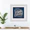 Navy Happy Thanksgiving Fall Print in White Frame